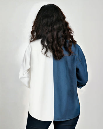 Blue & White Summer Shirt – Cool Design (M to XXL) | Limited 20 Pieces