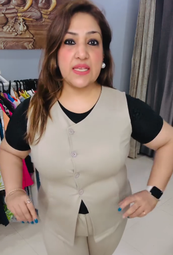 Premium Lycra Co-ord Set – Soft Beige (S to XXL | Bust 34–44)