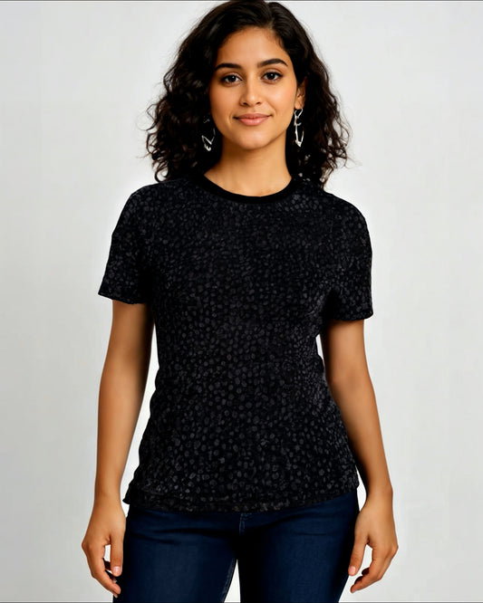 Limited Edition Round Neck T-Shirt – Black & Grey (M to XXL) | Rare Design