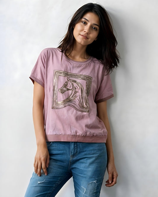 Everyday Cotton Linen Top – Available in Pink, Purple & Black (M to 2XL)