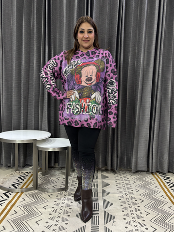 Pure warm pashmina top with swaroski work
